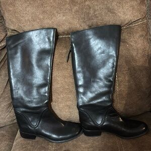 Franco Sarto black leather boots
